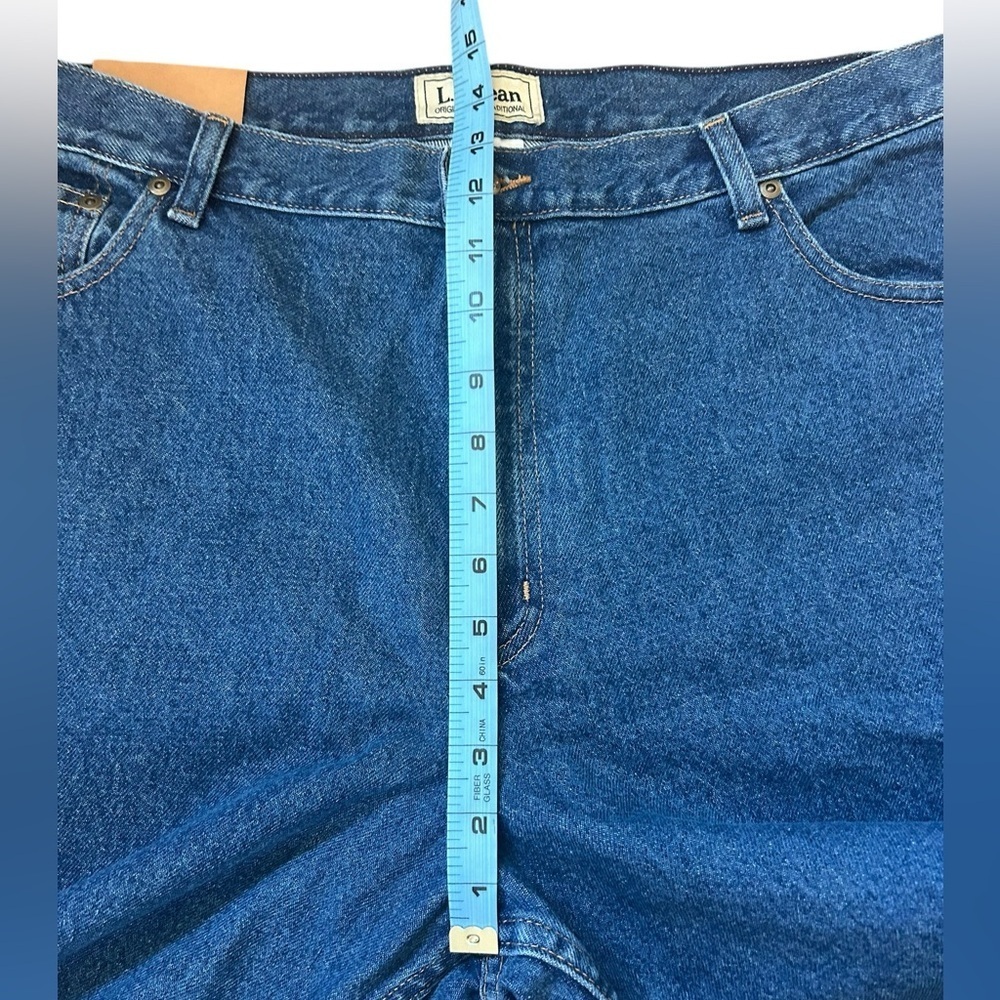 L.L. Bean Medium Wash Original Fit Traditional Denim Blue Jeans Womens 20P NWT - Picture 11 of 13